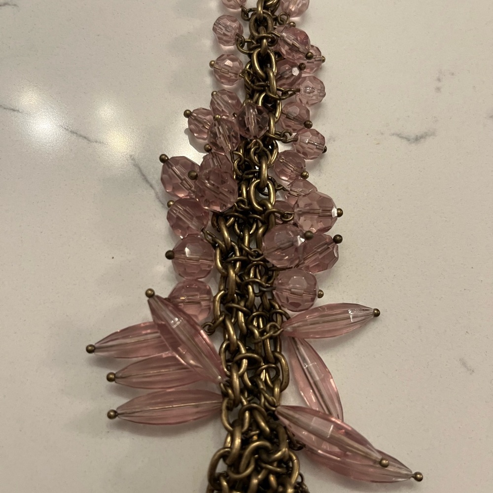 Lia Sophia Pink and Gold Necklace